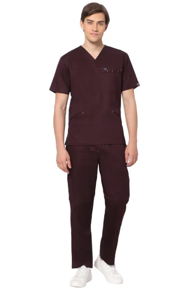 men-stretchable-wine-scrub-suit