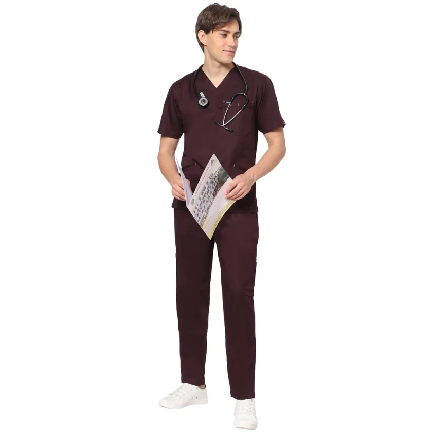 men-stretchable-wine-scrub-suit