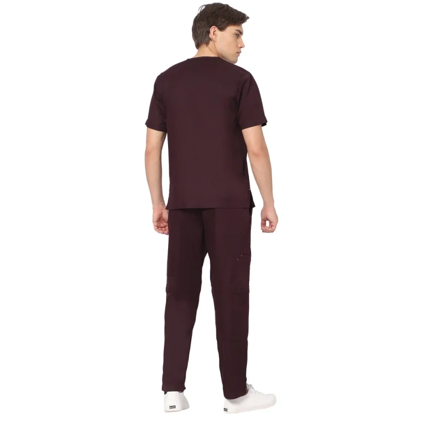 men-stretchable-wine-scrub-suit