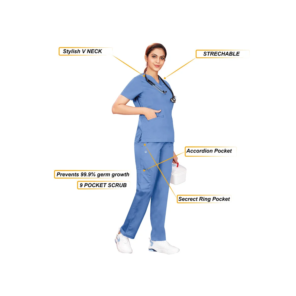 Comfortable Women Stretchable Nursing Scrubs and Active Wear