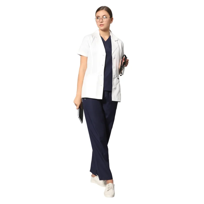 women-shortsleeve-white-regularlength-labcoat