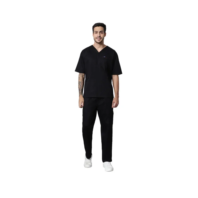 men-stretchable-jetblack-scrub-suit