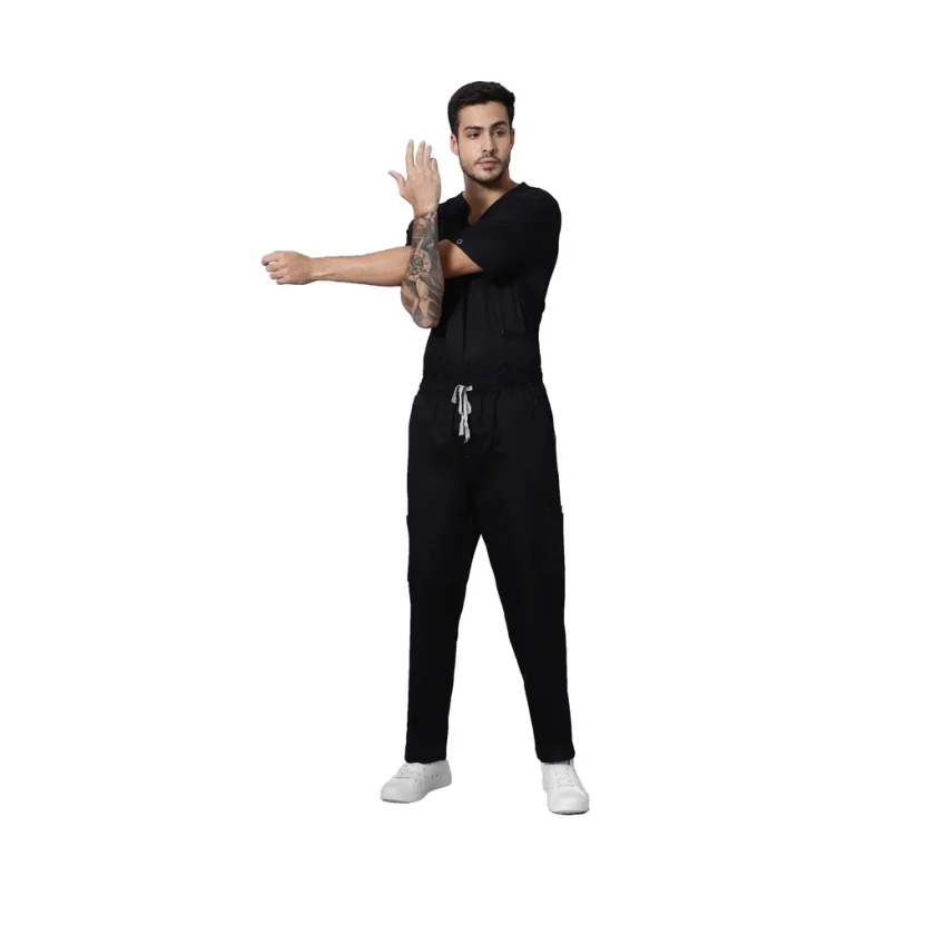 men-stretchable-jetblack-scrub-suit