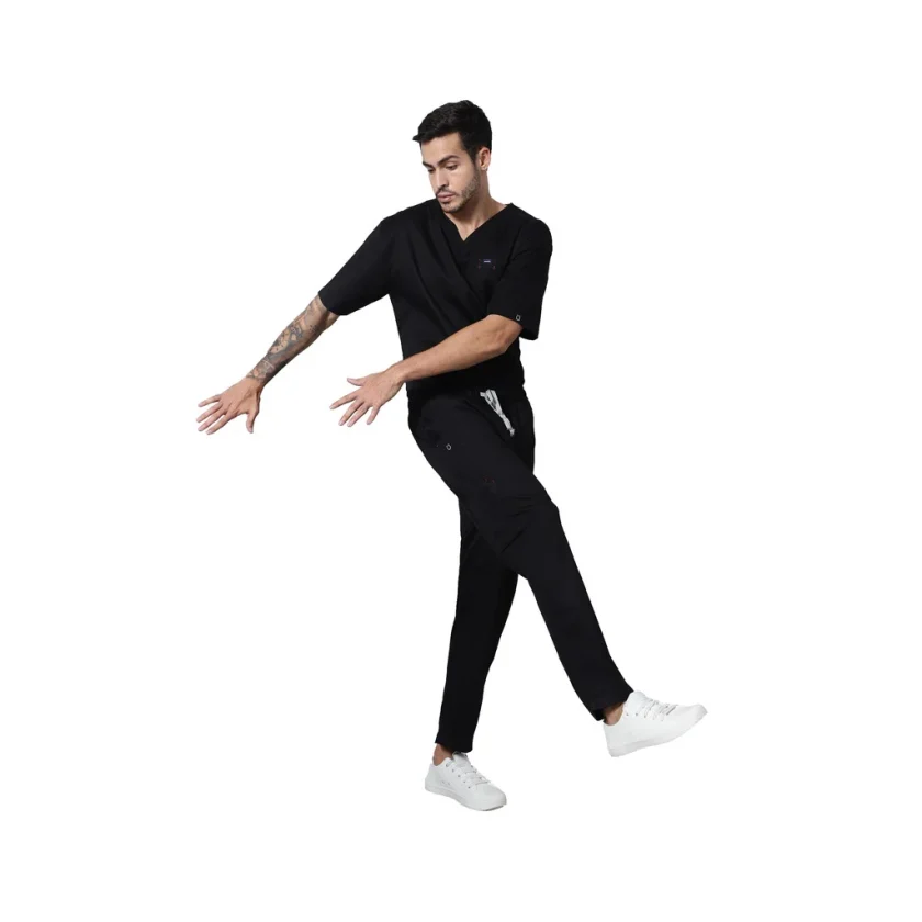 men-stretchable-jetblack-scrub-suit