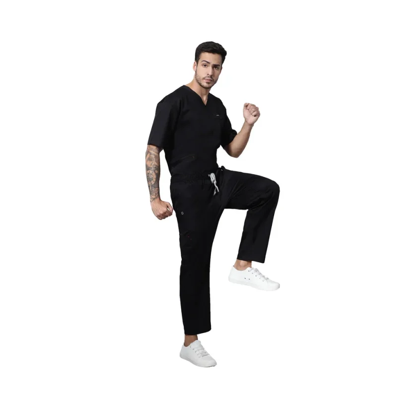 men-stretchable-jetblack-scrub-suit