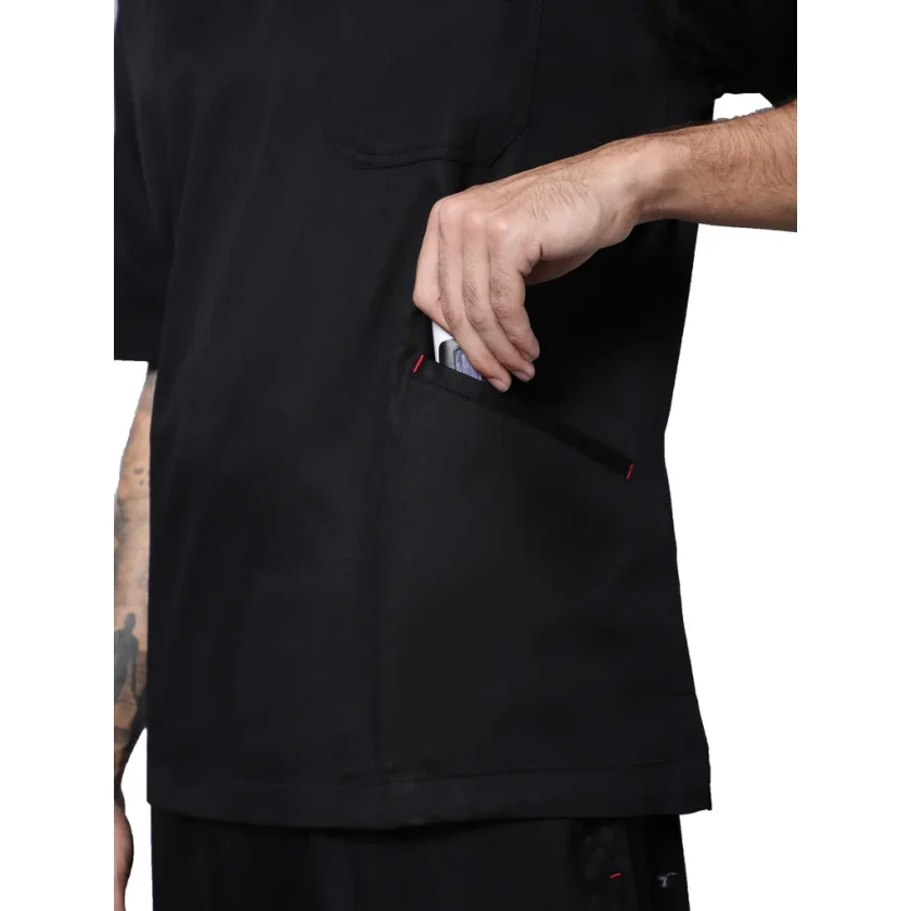 men-stretchable-jetblack-scrub-suit