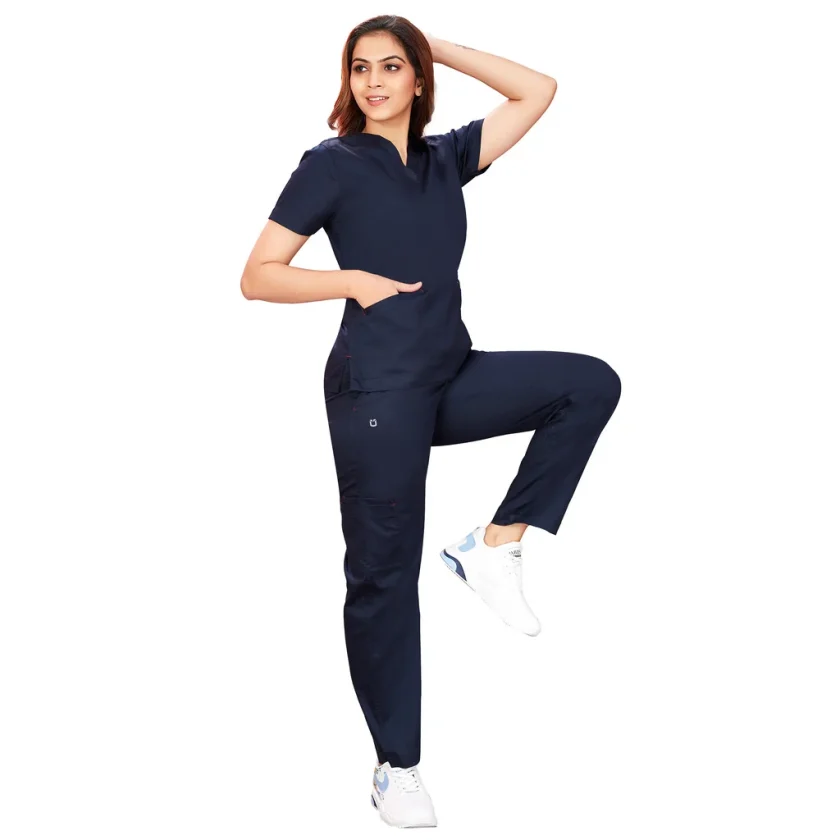 women-stretchable-navyblue-scrub-suit