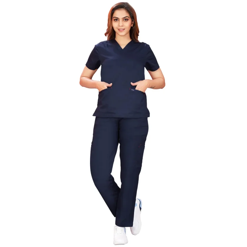 women-stretchable-navyblue-scrub-suit