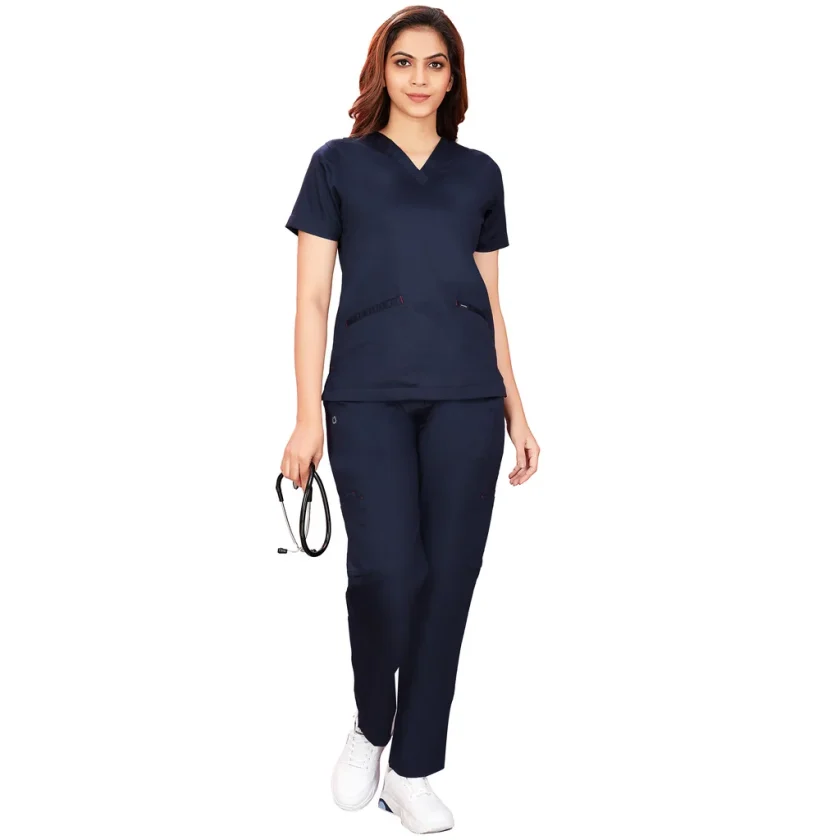 women-stretchable-navyblue-scrub-suit