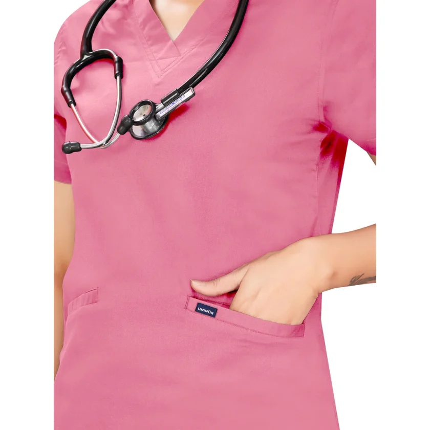 women-stretchable-pink-scrub-suit