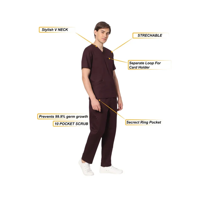 men-stretchable-wine-scrub-suit